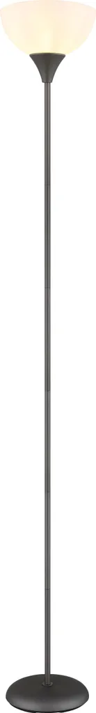 Lampadaire de salon moderne titane et verre opale hauteur 178,5 cm