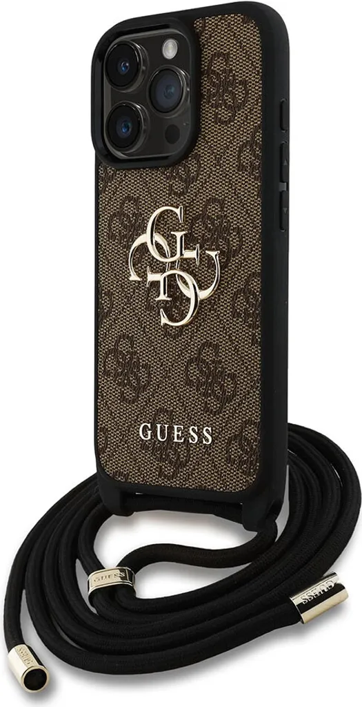 Housse de Protection Crossbody iPhone 15 Pro Max Guess 4G Logo Métal