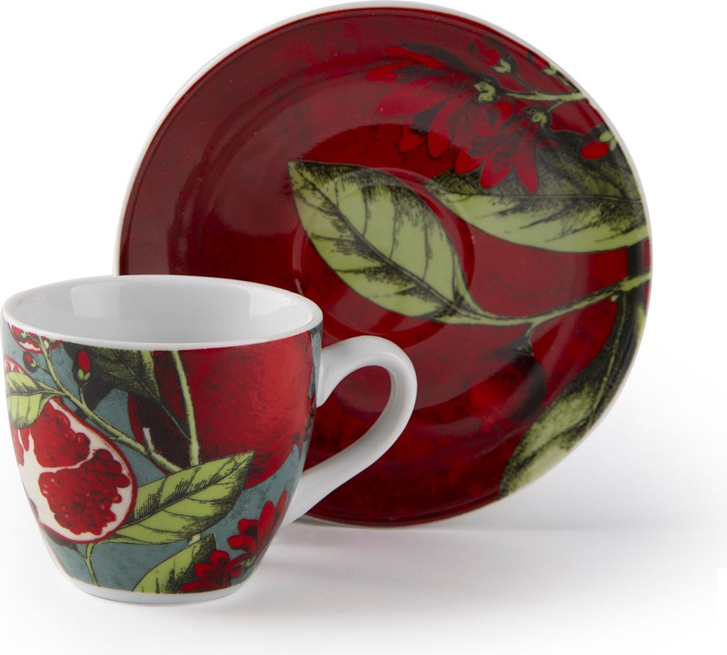 Excelsa Set mit 6 espressotassen und untertassen Granada Porzellan 10 cl Bunt