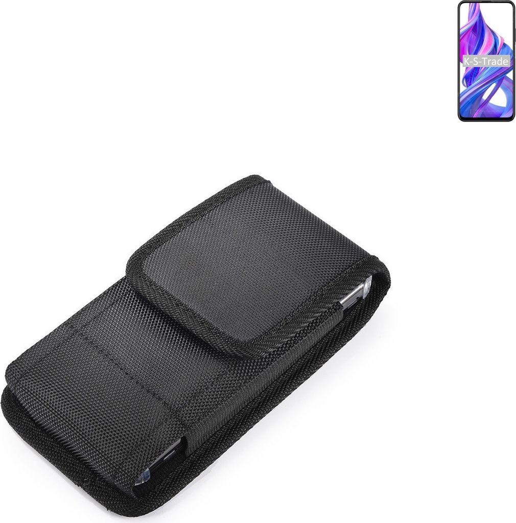 Holster Gürteltasche kompatibel mit Huawei Honor 9x Pro Holster Gürtel Tasche wasserabweisend Handy Hülle Schutz Hülle Outdoor schwarz K-S-Trade