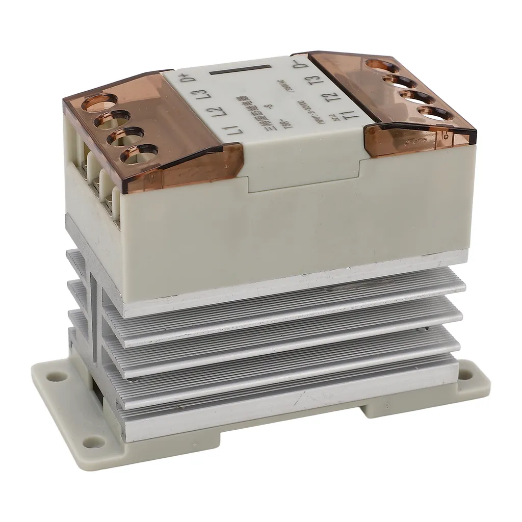 Relais statique triphasé AC-DC de type industriel avec radiateur intégré - 7