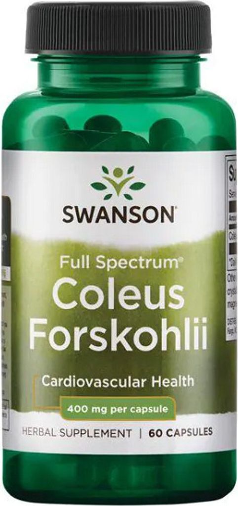 Coleus Forskohlii 400 mg 60 capsule Swanson Health Products Immagine del prodotto 