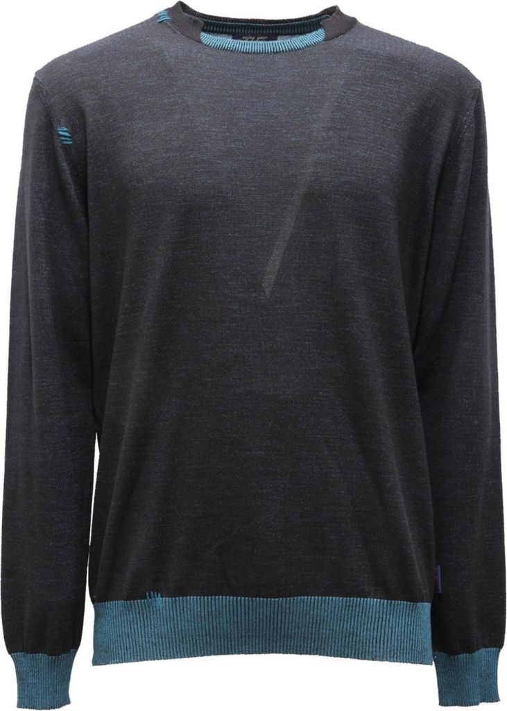 0794AI maglione uomo BOB man HARD sweater black/blue melange