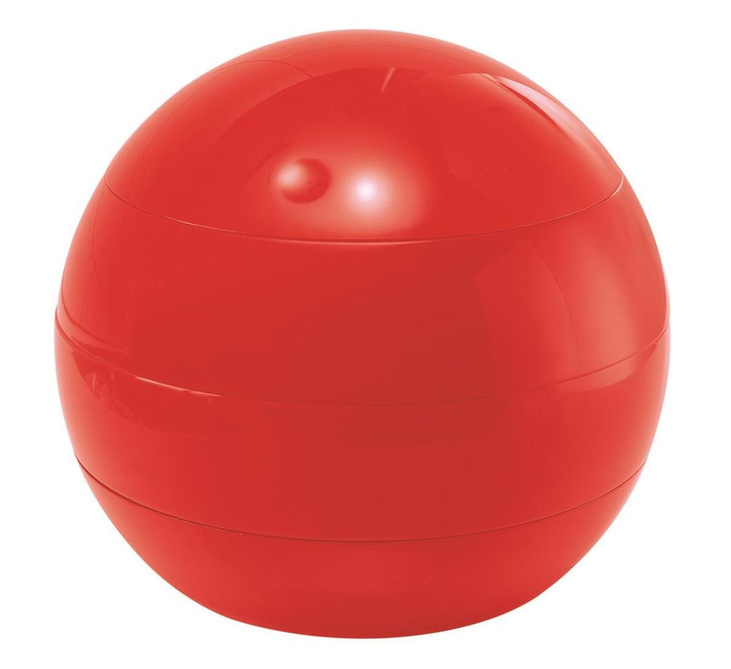 Spirella Kosmetikorganizer "Bowl Beauty" Aufbewahrungsbox für Make Up und Schmuck mit 3 Fächern 16x14cm Rot