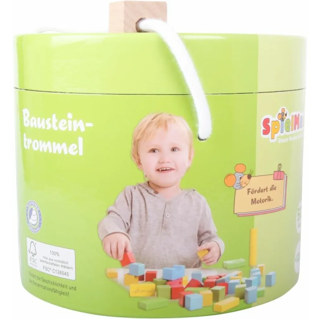 Apprendre en Jouant : BEE Cubes en Bois 50 pcs pour Motricité Enfant