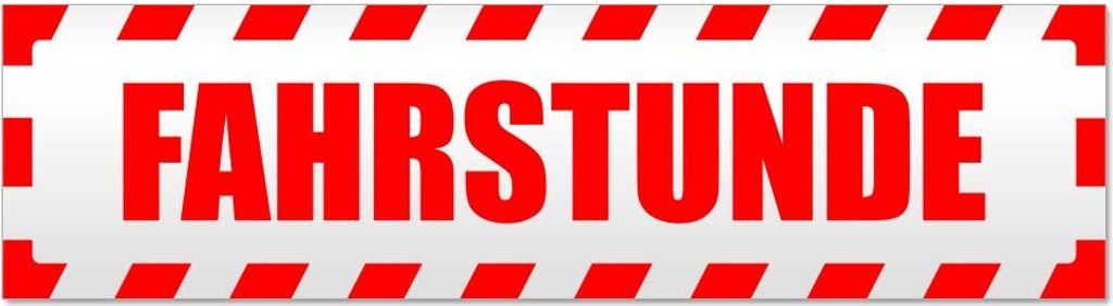 Fahrstunde gestreift Magnetschild Schild magnetisch