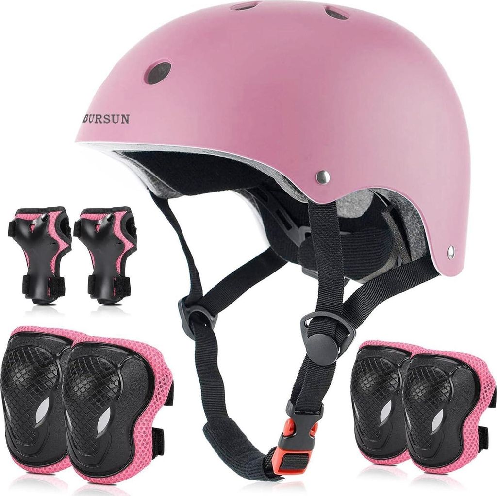 Kinder Fahrradhelm Kinderhelm 7 in 1 Set Rosa S Produktbild 