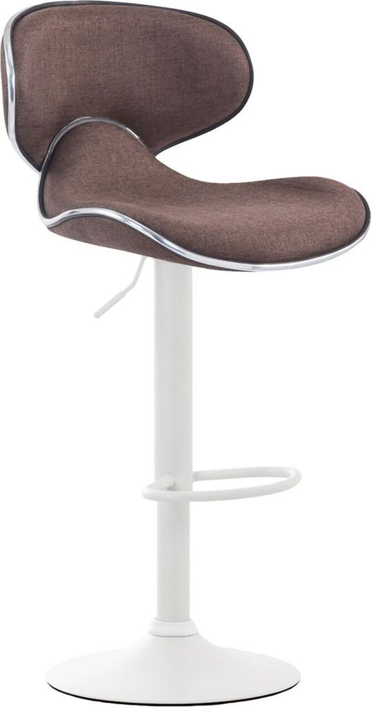 Barhocker Las Vegas V2 Stoff weiß braun