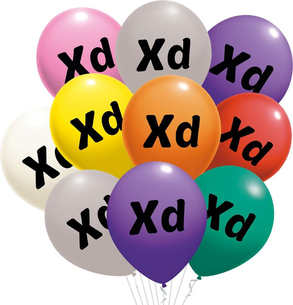 10 Stück Latex Luftballons, Xd Design, 14 Zoll (40 cm), für Helium oder Luft