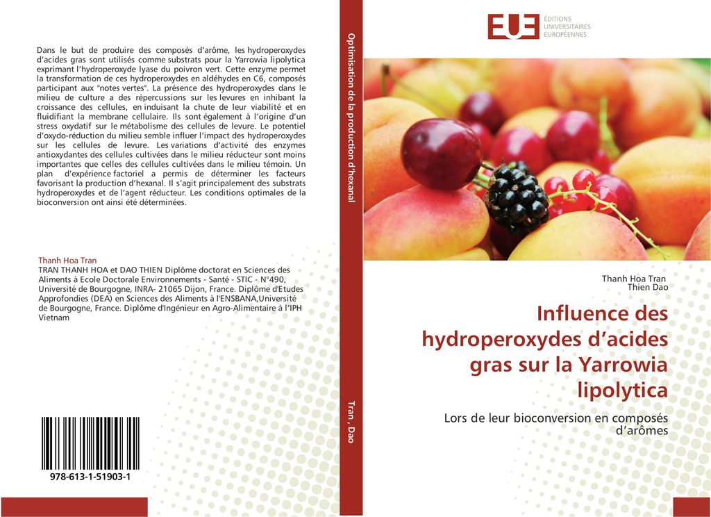 Influence des hydroperoxydes d'acides gras sur la Yarrowia lipolytica