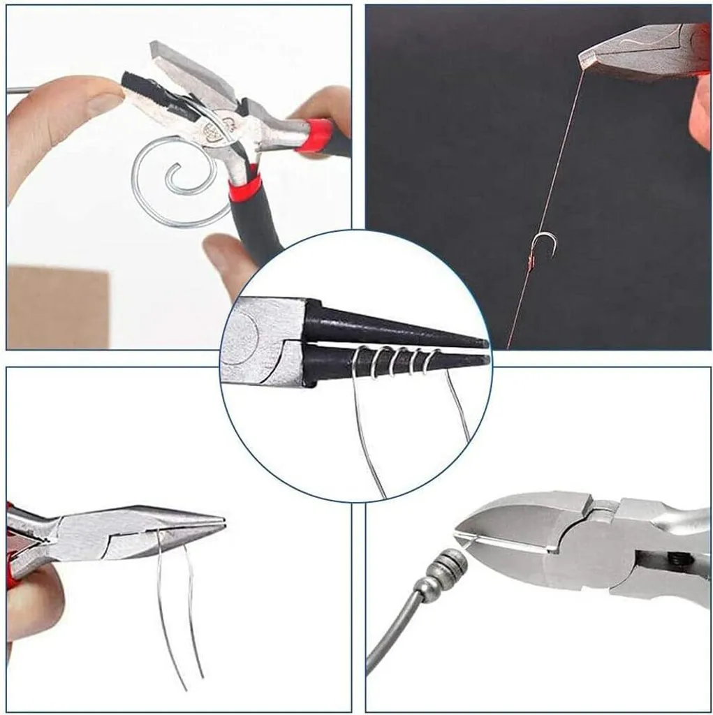 Kit outils de bijouterie complet avec 5 pinces de précision en acier - 2