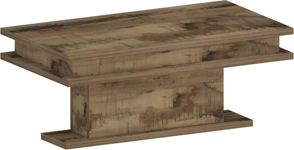 Couchtisch Dcampores, Wohnzimmer-Couchtisch, niedriges Aufbewahrungselement, Couchtisch, 100x55x42 cm, Ahorn