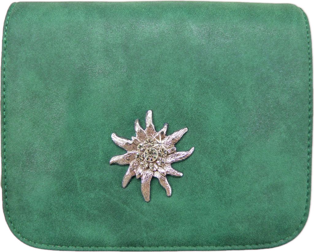 Trachten Handtasche "Kara" mit Edelweiß | Tannengrün