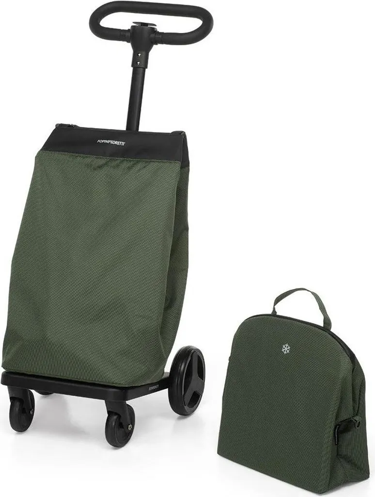 Trolley Spesa Foppapedretti GO GO - Design Italiano Nero e Verde