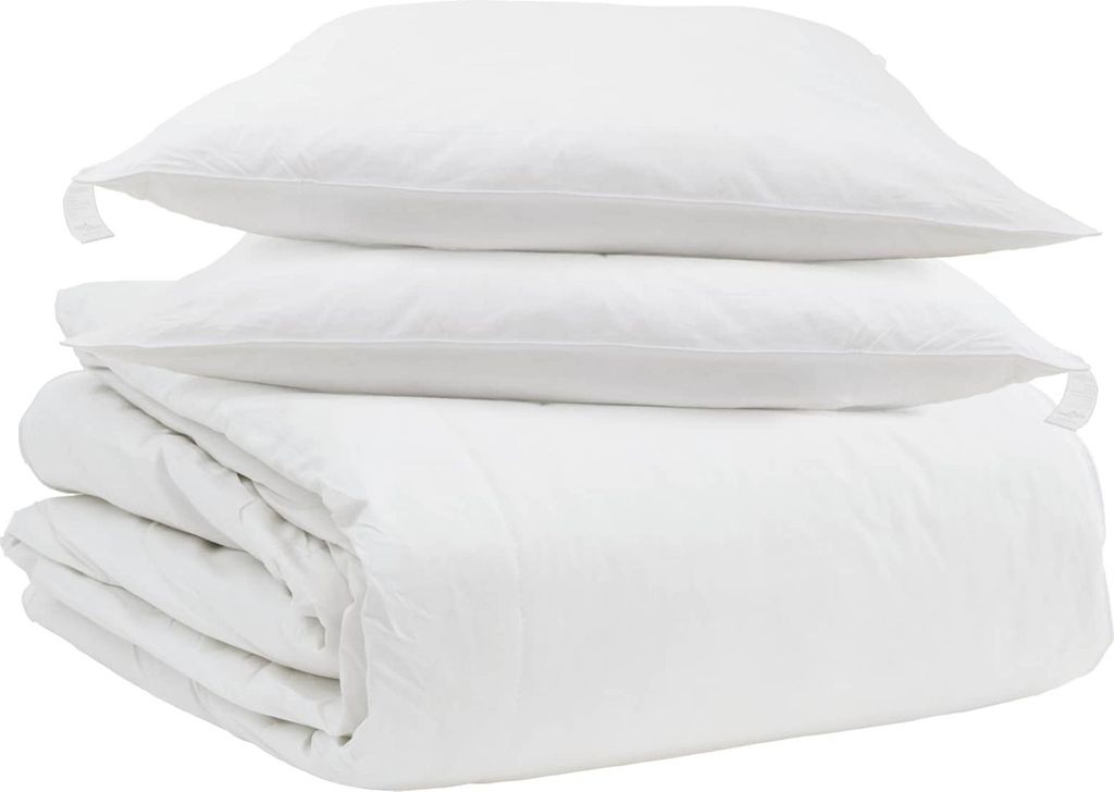vidaXL Bettdecken Set mit Kissen 3 pcs Weiß Daunenfeder