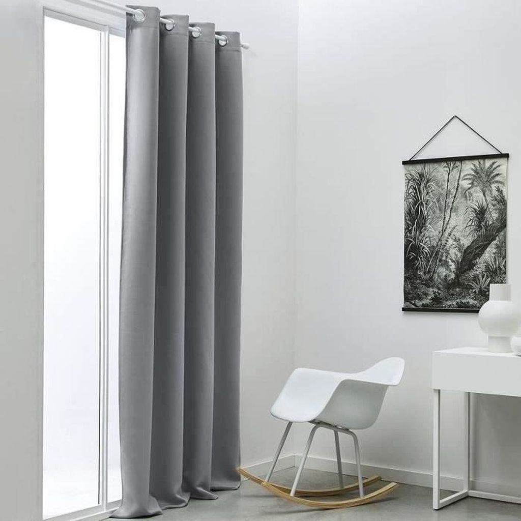 TODAY Essential Plain Verdunkelungsvorhang - 140 x 240 cm - Stahl