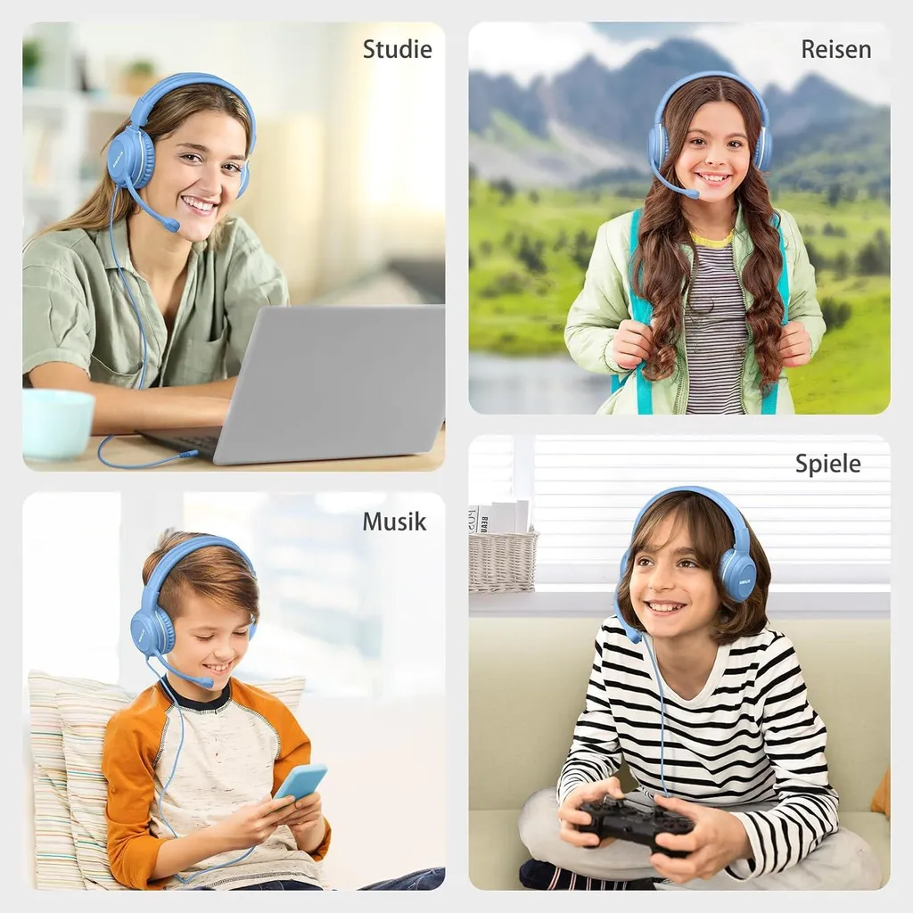 Cuffie Over-Ear con Microfono per Bambini e Studenti - Audio Sicuro - 6