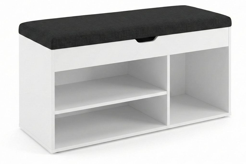 Schuhschrank mit Sitzfläche TRIA, 80 x 30 x 43 cm Produktbild 