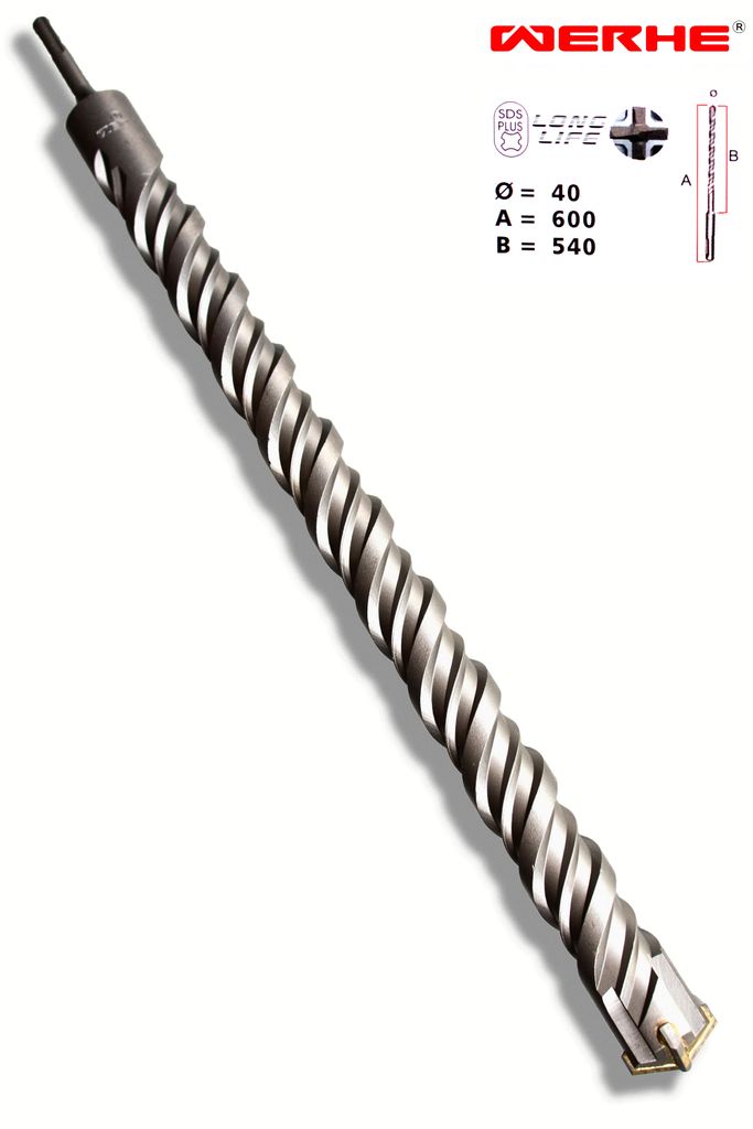 Vrták do betonu 40x600 mm SDS Plus sklíčidlo Obrázek produktu 