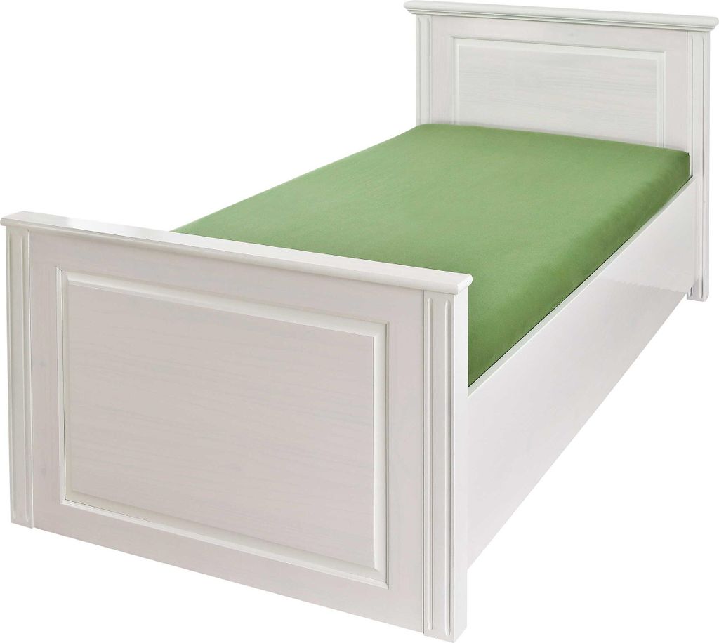 Bett Einzelbett DANZ 5-90 Massivholz weiss 90 x 200