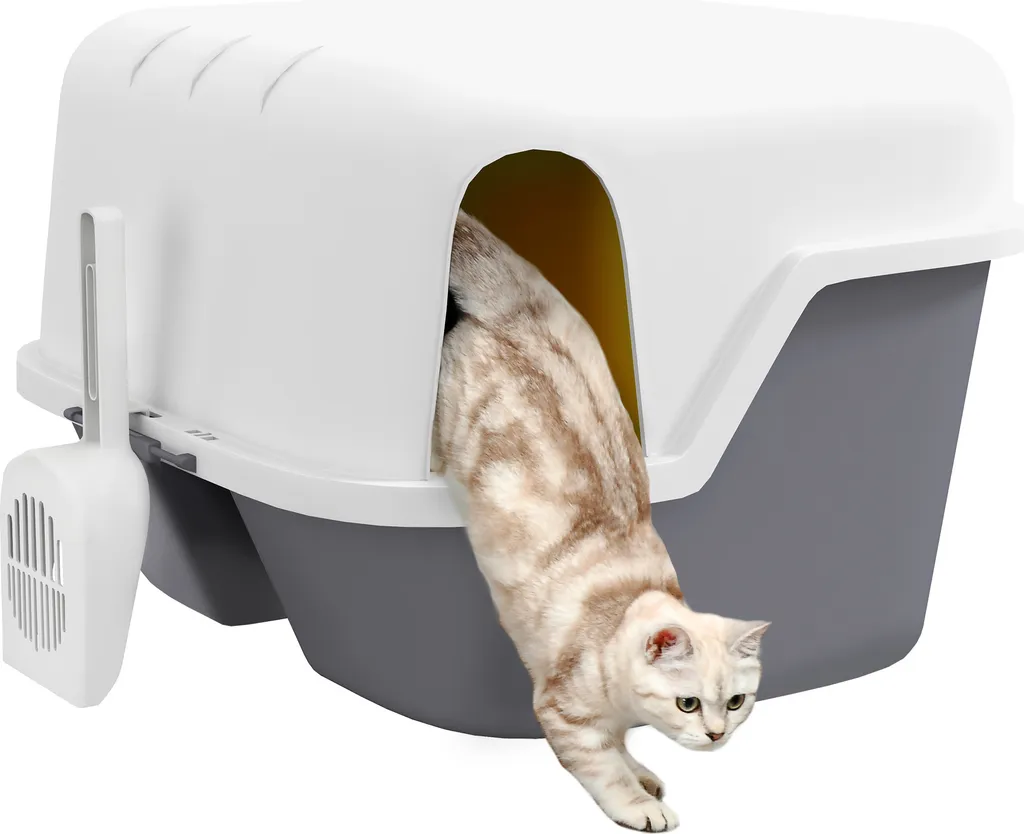 Toilette Gatti PawHut Bianco Crema - L'Originale con Setaccio