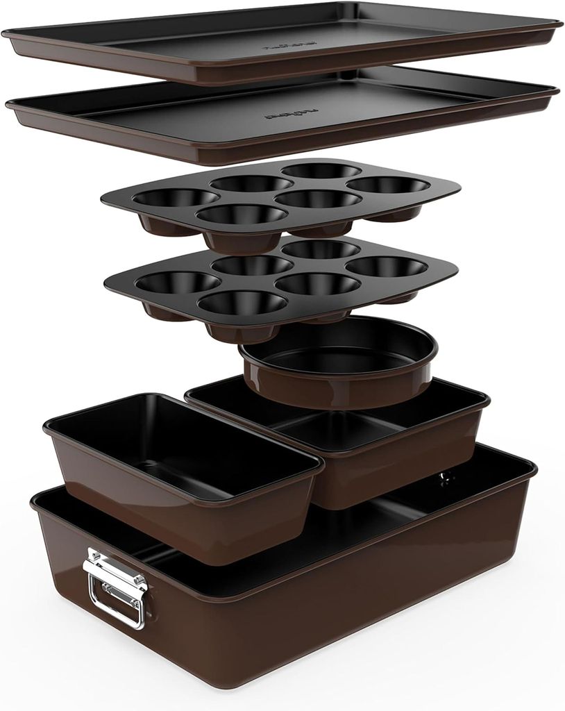 Conjunto de moldes para hornear NutriChef: juego de 8 Imagen del producto 