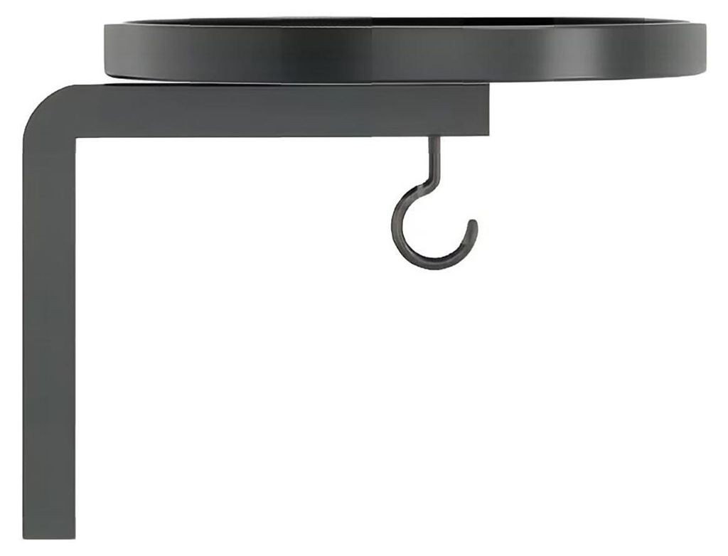 Wandmontierter Pflanzenhalter mit Haken, robuster Pflanzenhänger aus Metall, schwebender Blumenständer für den Innen- und Außenbereich