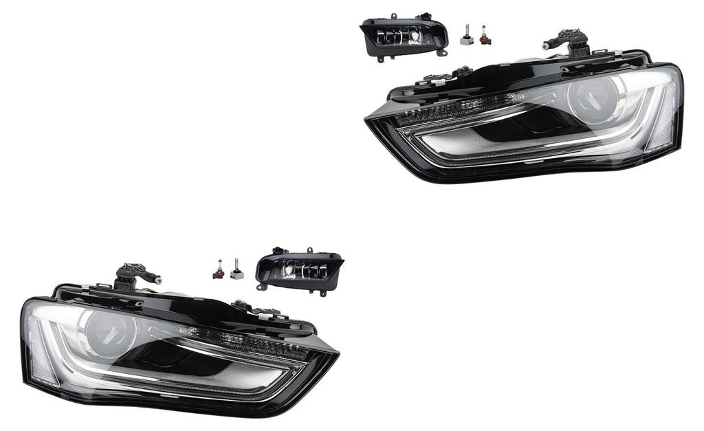 Scheinwerfer Satz passend für Audi A4 8K 02/12- Xenon D3S + Nebel + Leuchtmittel 8K0941043C 8K0941043 8K0941044 8K0941044C 8K0941699 8K0941699B Johns