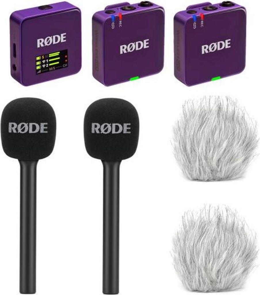 Rode Mikrofon-Funksystem Wireless GO Gen 3 Lila Interview Set 2