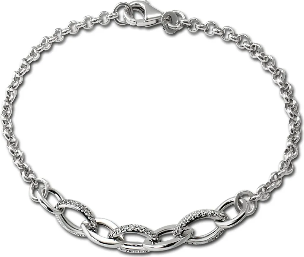 Bracelet en argent sterling 925 blanc SilberDream SDA4811W pour femme