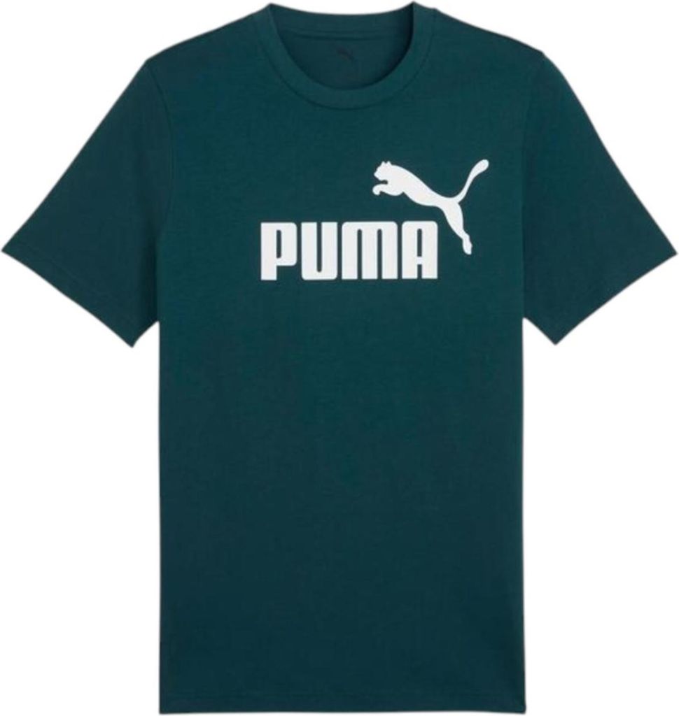 Puma Ess No 1 Logo Kurzarm-t-shirt Grün S Herren Grün S