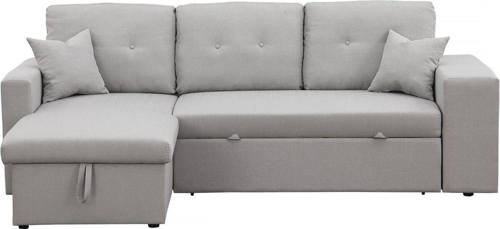 Divano letto angolare/reversibile "Axel" - 3 posti - Grigio Immagine del prodotto 