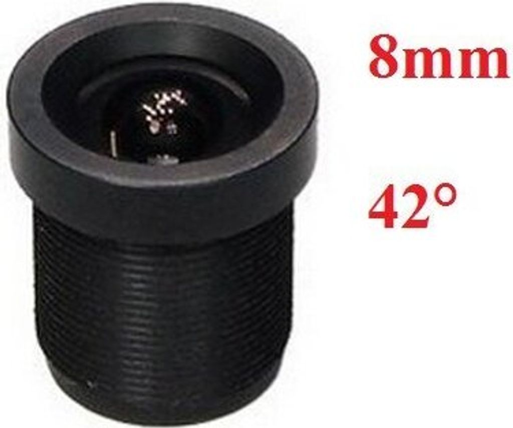 Objektiv 8mm M12x0.5 mit 42° Blickwinkel für CCTV Minikameras