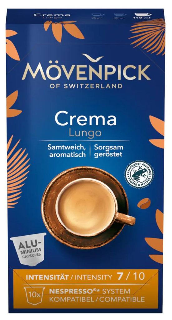 Mövenpick CREMA LUNGO Kaffeekapseln, 10 Stück Produktbild 