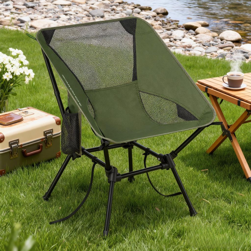 SONGMICS Campingstuhl höhenverstellbar, Klappstuhl mit Produktbild 