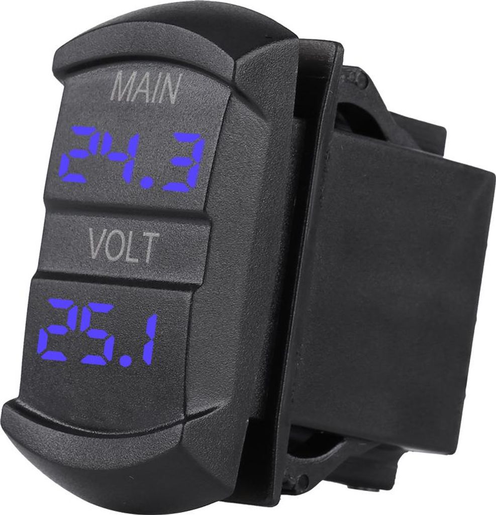 Dual-Voltmeter, DC 10V-60V-Spannungsmesser Kurzschlussschutz Digital für die Pickup-RV-ATV-Batterie