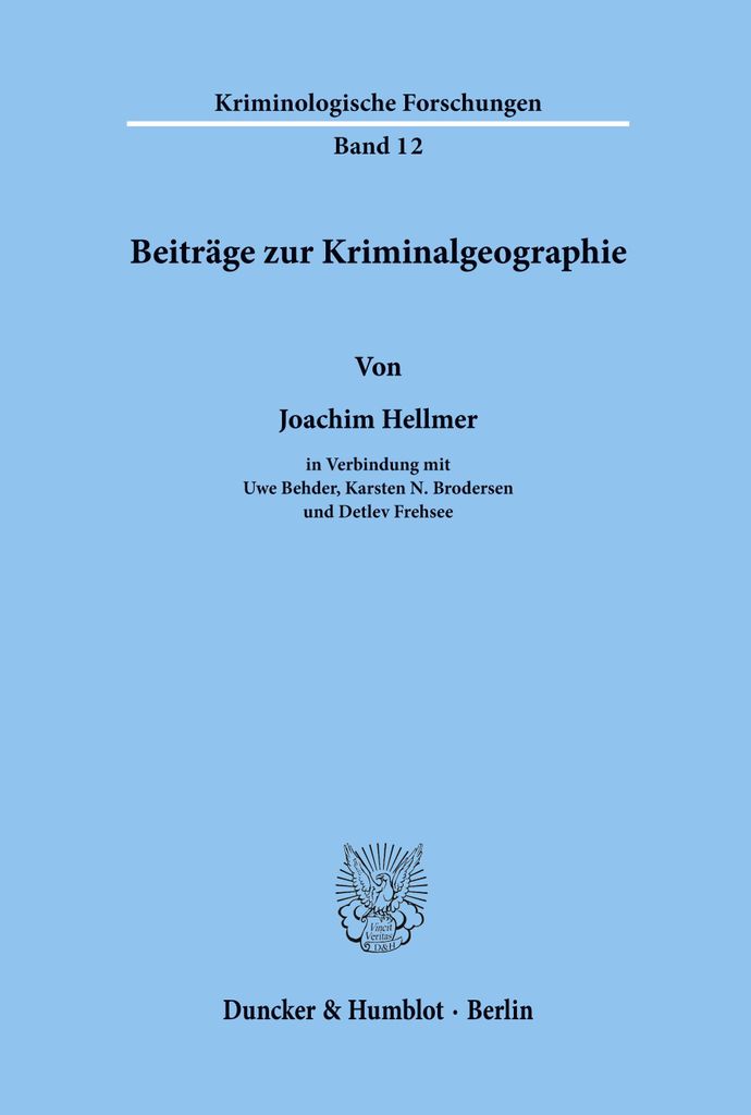 Beiträge zur Kriminalgeographie.
