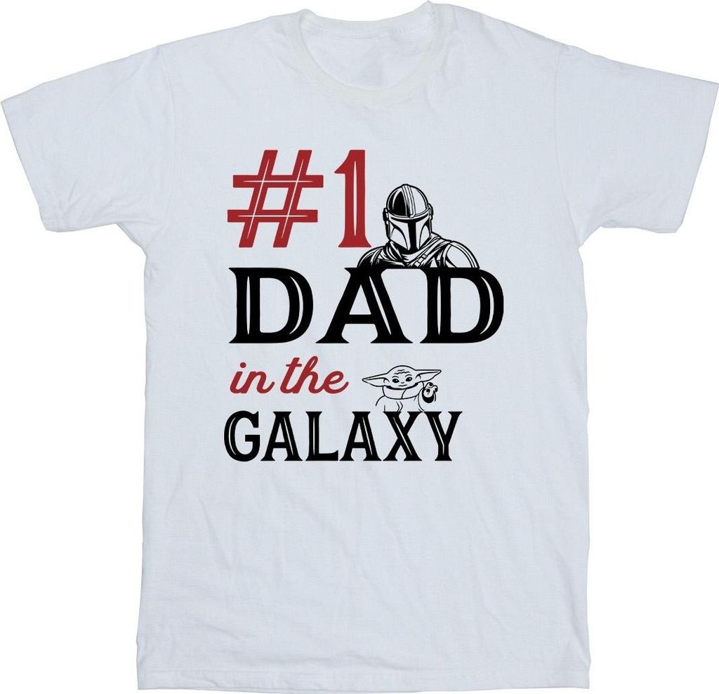 Star Wars - "Mandalorian Number One Dad" T-Shirt für Herren BI52006 (4XL) (Weiß)