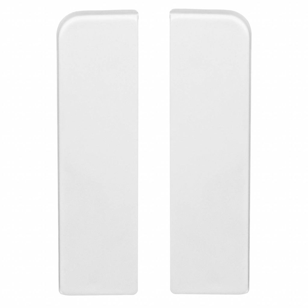 PROVISTON | Endkappen für MDF-Sockelleisten | 15 x 58 mm | Kunststoff | Weiß | 2 St.