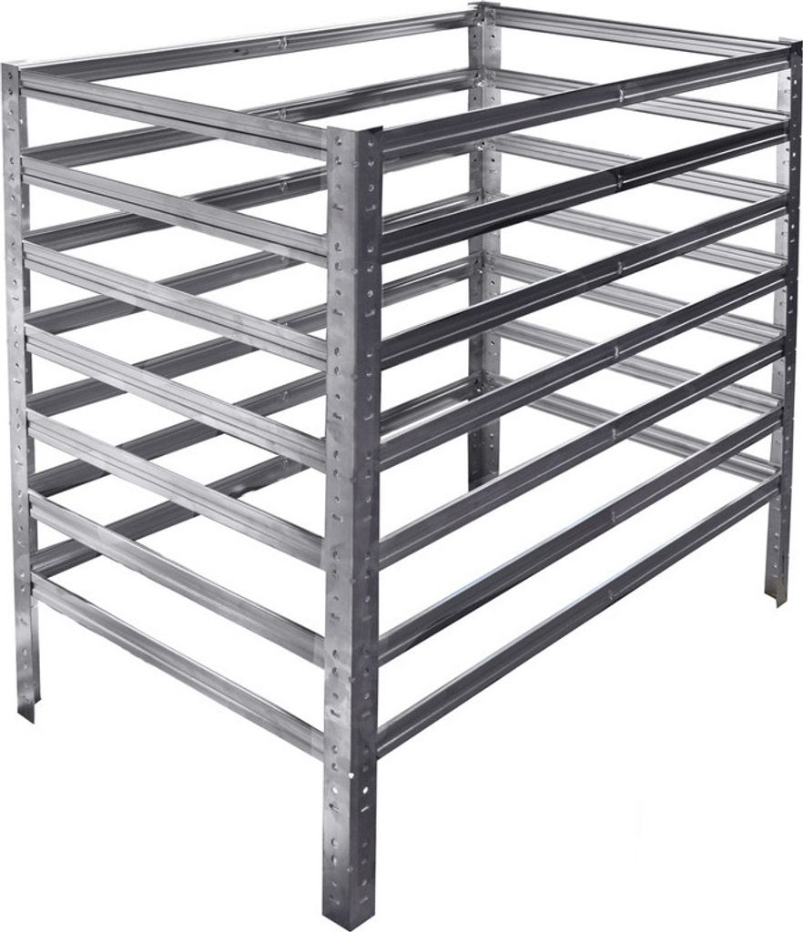 shelfplaza HOME 100x110x30 cm Komposter verzinkt / Kompostierer als Metallkomposter mit bis zu 330L Kapazität / Komposter Metall als Compost Bin...