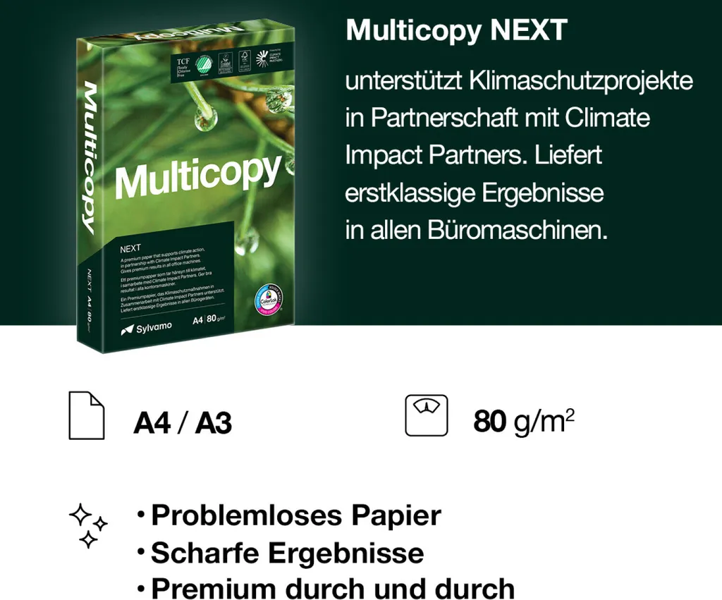 Papier Imprimante A4 80g Multicopy Zero - Idéal pour Bureau et Maison - 7