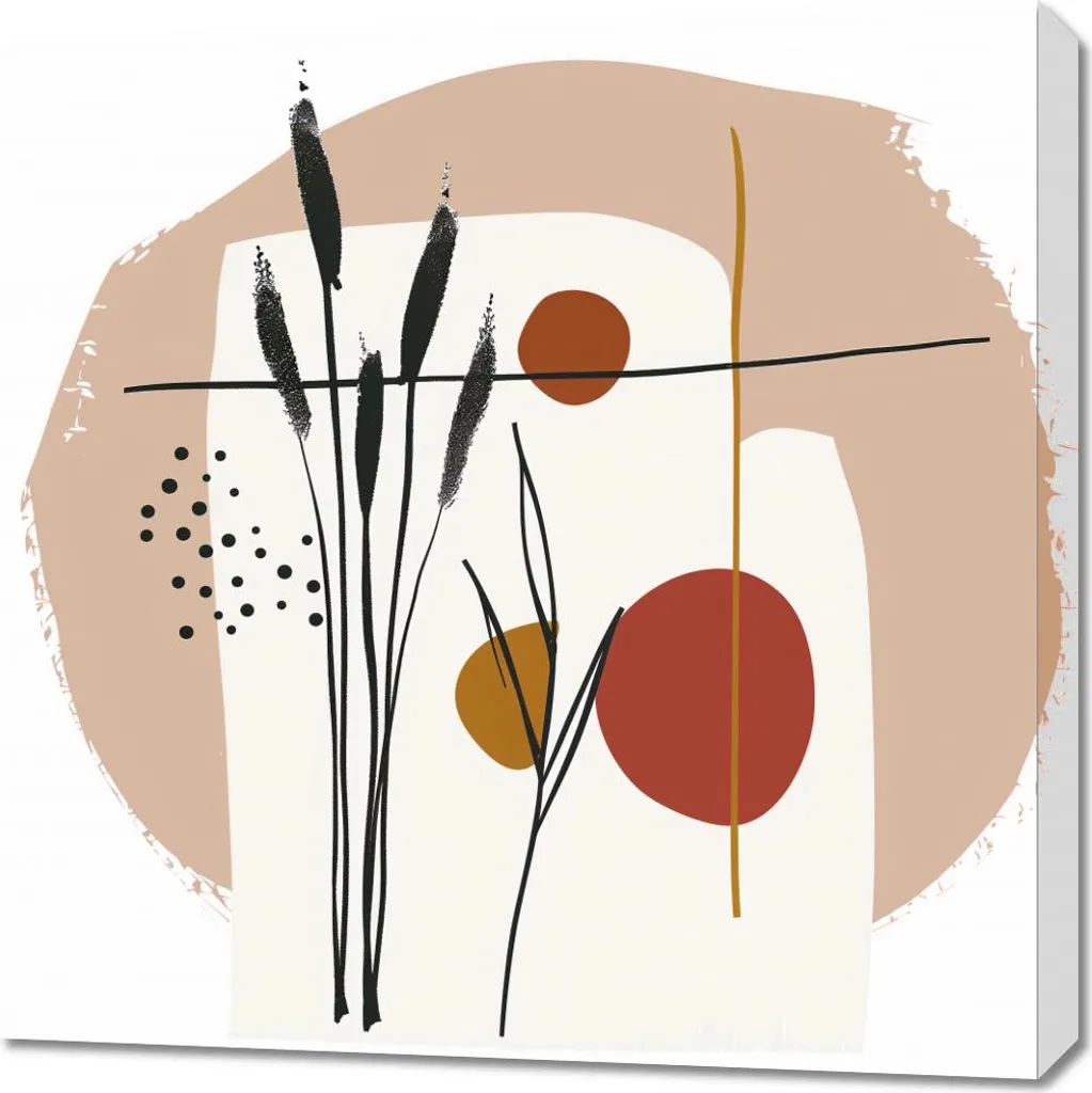 Image Nature poétique 70 x 70 cm - Impression artistique aux tons doux