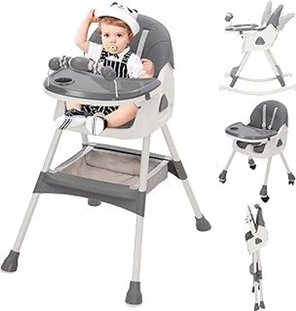 Seggiolone Moderno 3 in 1 Grigio: Funzionalità e Stile per il Bimbo