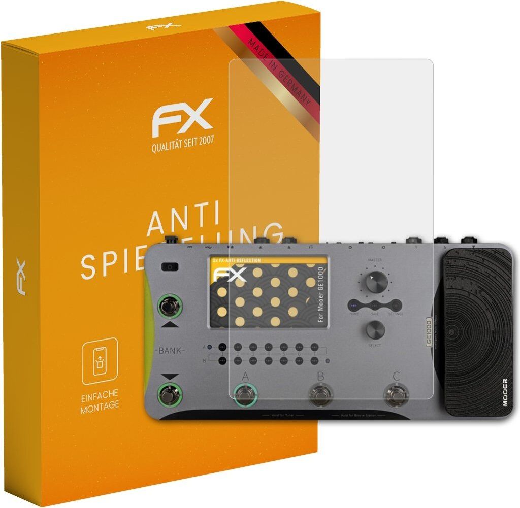 atFoliX FX-Antireflex 2x Schutzfolie kompatibel mit Mooer GE1000 Displayfolie