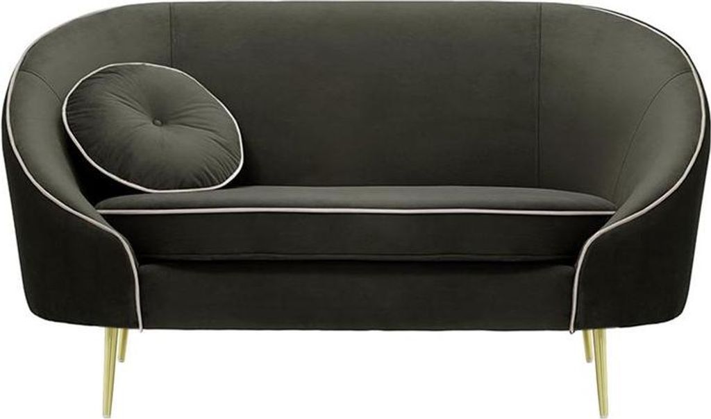 Zweisitzer-Sofa Kooper-Velluto 19-Contrast piping-gold metal