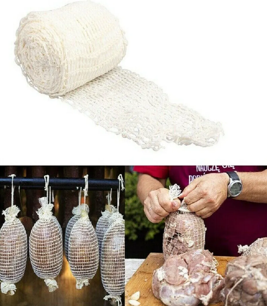OFFSCH Fleischnetz 5m Rolle - Elastisch Für Rollbraten & Räuchern