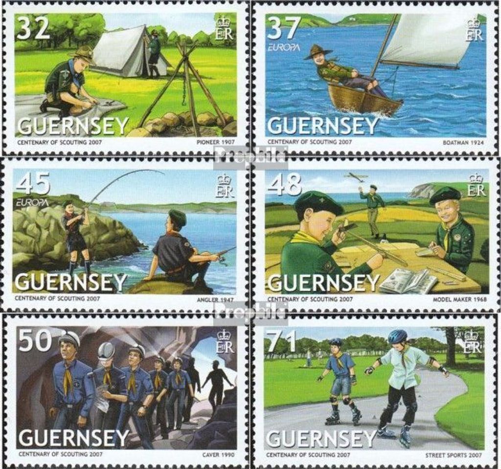 Briefmarken GB - Guernsey 2007 Mi 1130-1135 (kompl.Ausg.) postfrisch Pfadfinder