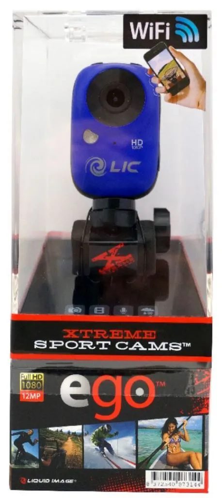 Caméra d'action EGO blau - Mini caméra sportive Full HD étanche bleue