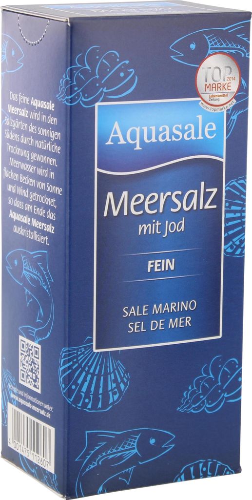 Aquas.Fein.Meersalz m.Jod 500g Produktbild 