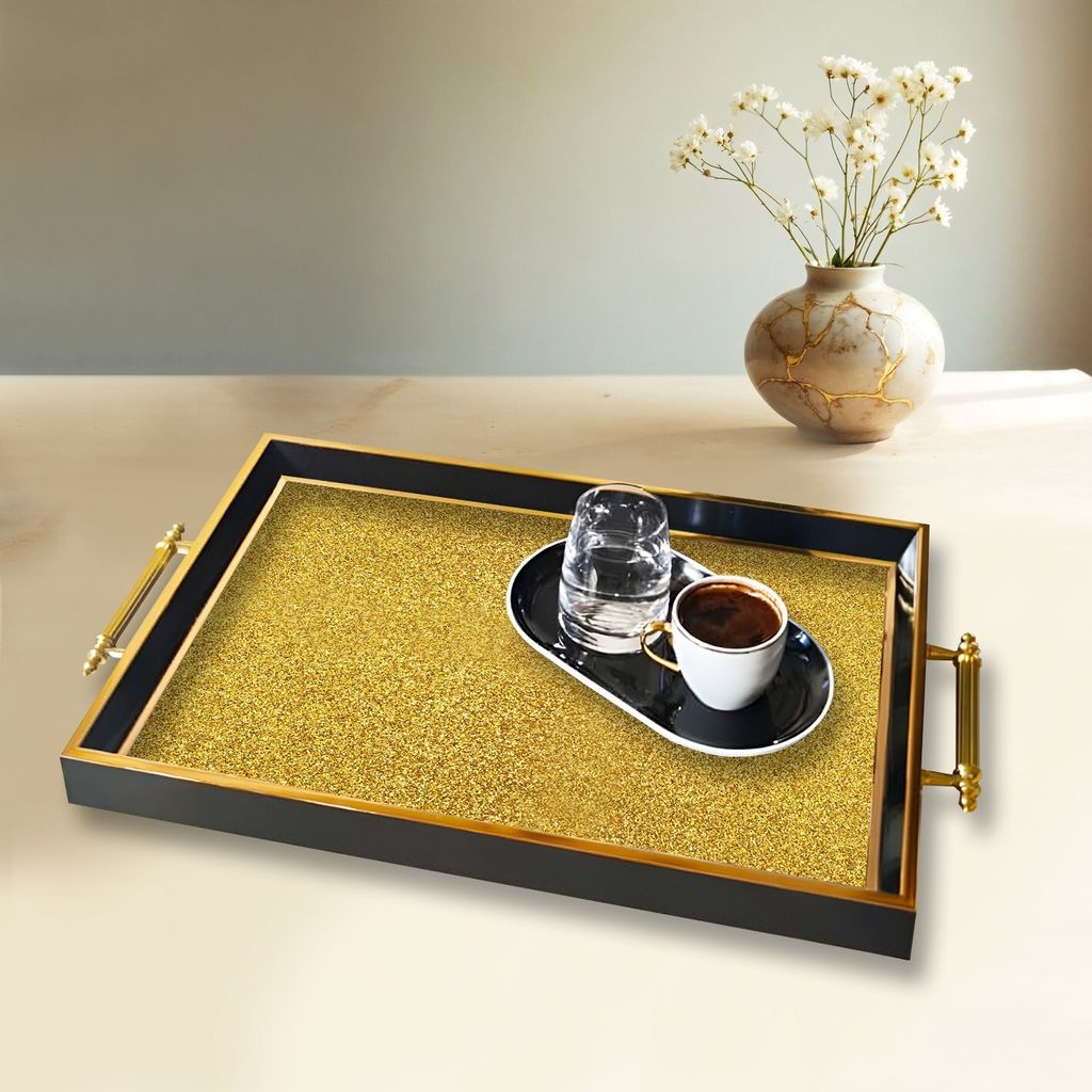 Evila Originals, TPA9645, Tablett, Mehrfarbig, 100 % GLAS, 50 x 29 x 3,5 cm